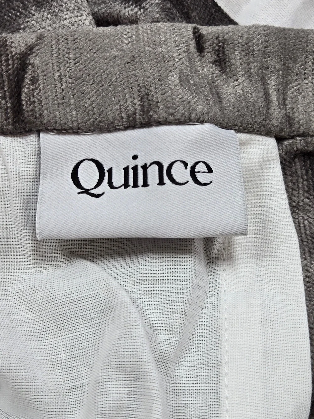 NWT QUINCE Set Of 2 48x96 Luster Velvet Curtains Slate 8924